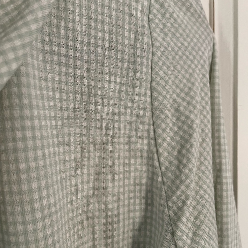 Weatherproof Women's Light Green Gingham Hoodie - Picture 4 of 4